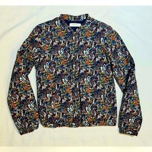 Promod Multicolor Floral quilted women's Jacket size 2   Small xsmall